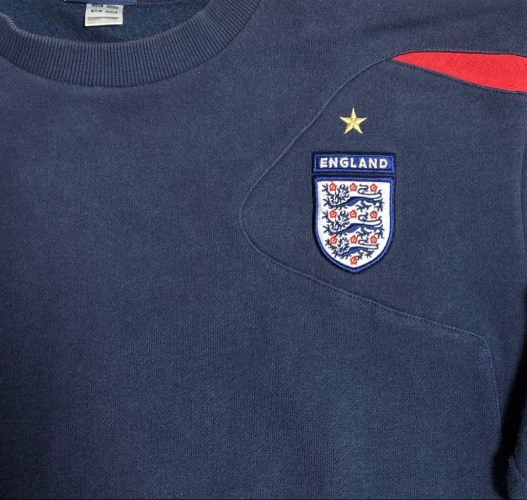 激レア 90s イングランド アンブロ umbro 刺繍ロゴ スウェット 紺　赤