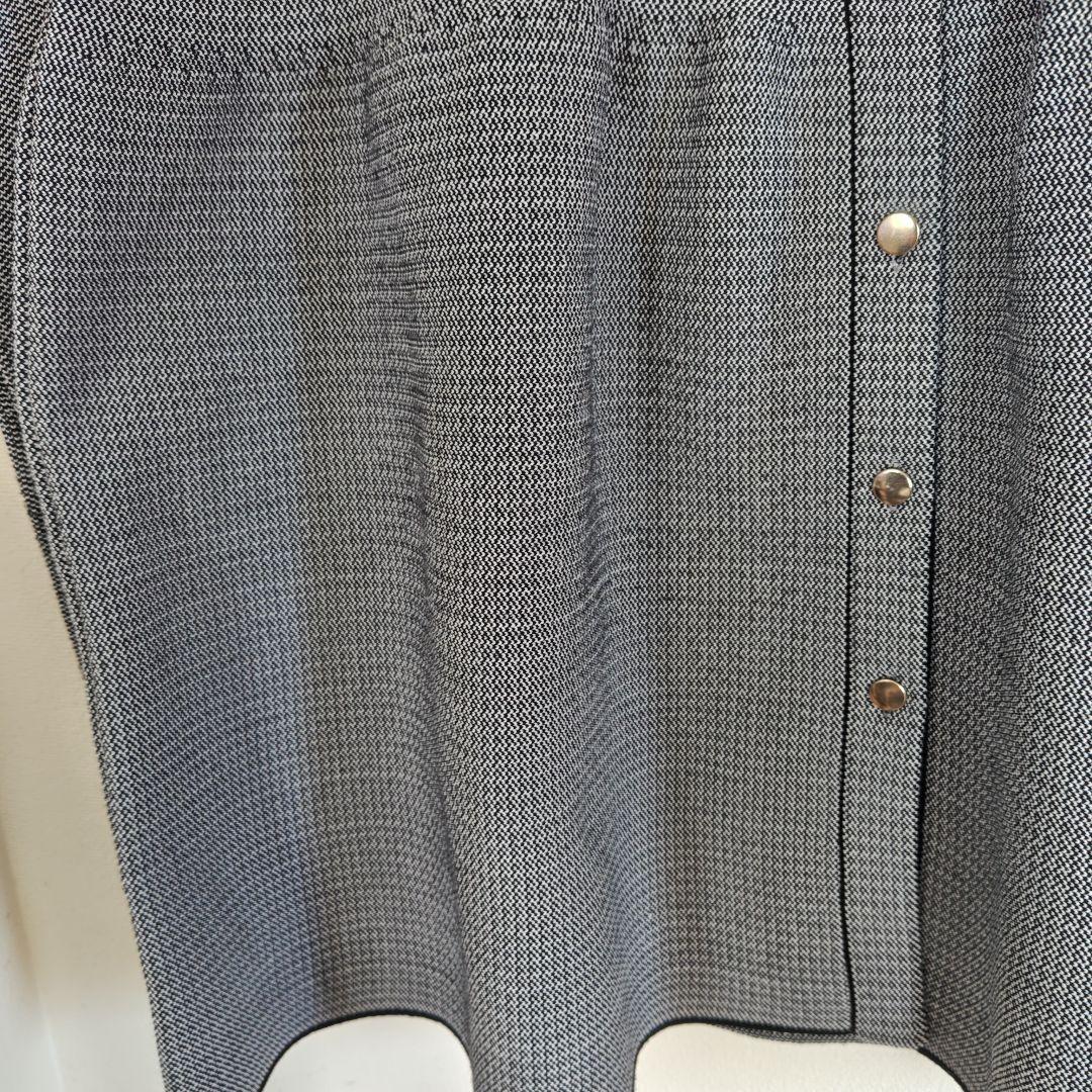 美品UNITED ARROWS カーディオン グレー フリルジャケット ペプラム