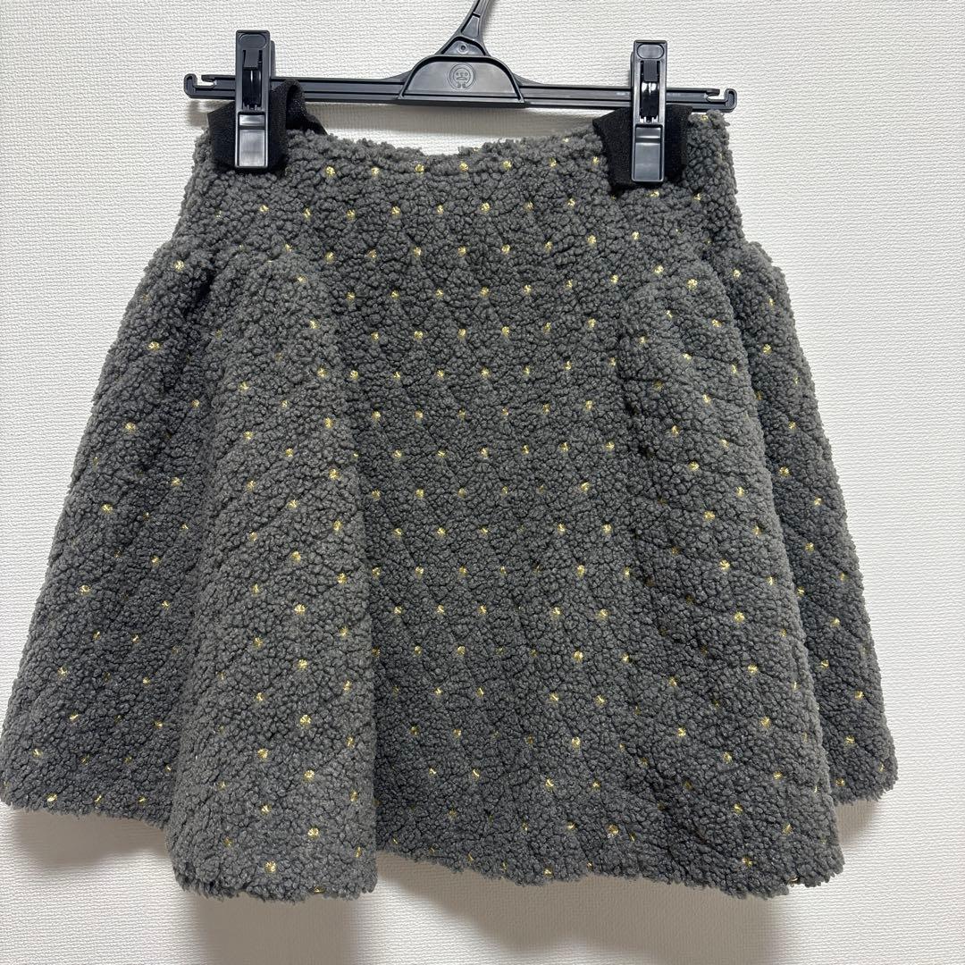bibiy. ODETTE BOA PLEATED SKIRT 　ミニ　S