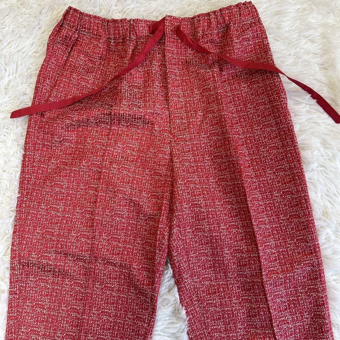 ✨美品✨ ドゥロワー カスリジャガードドロストパンツ シルク 近年 40