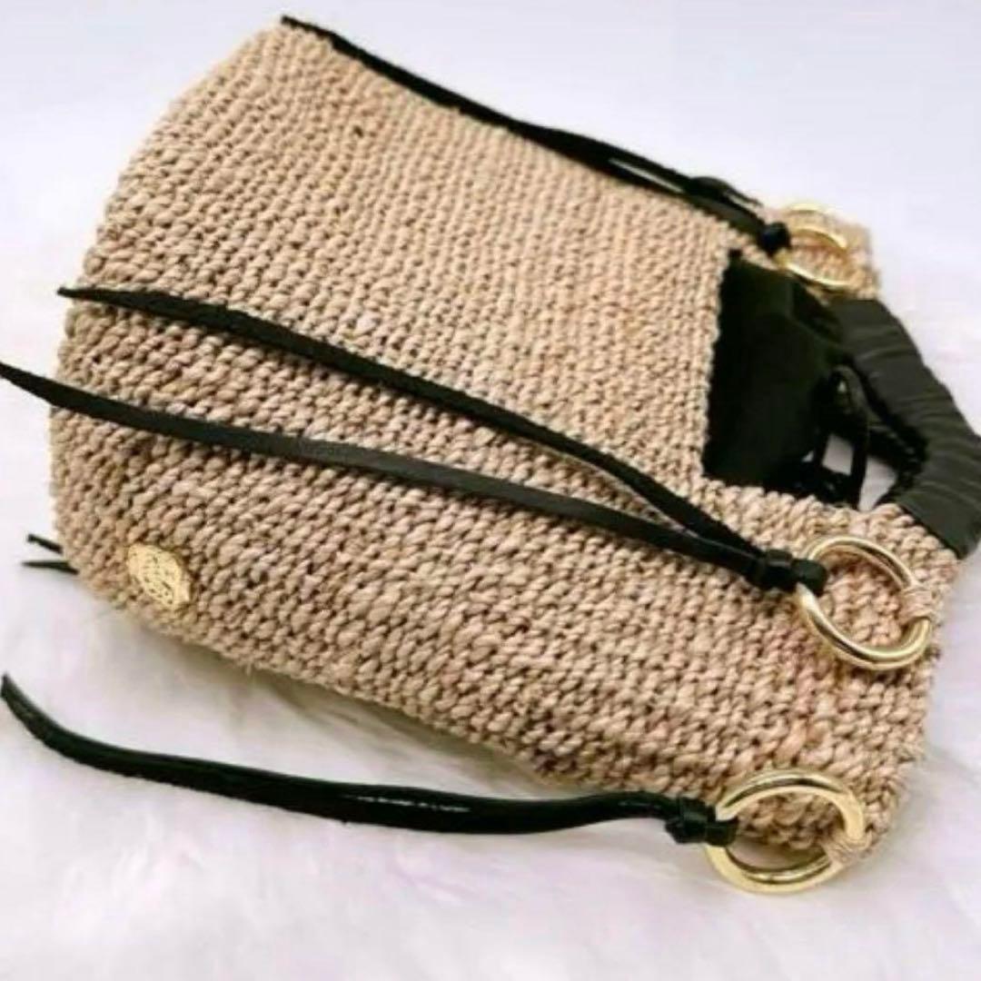 美品✨ ヴィオラドーロ MIRO リング フリンジ トートバッグ 巾着付き