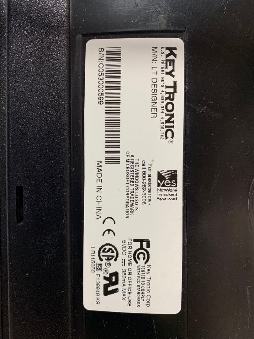 KEYTRONIC KT-2000 ブラック 有線キーボード