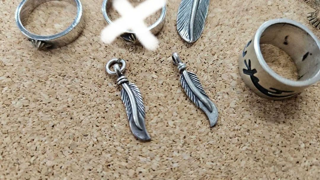 シルバーアクセサリー リング、ペンダントトップ 10点セット