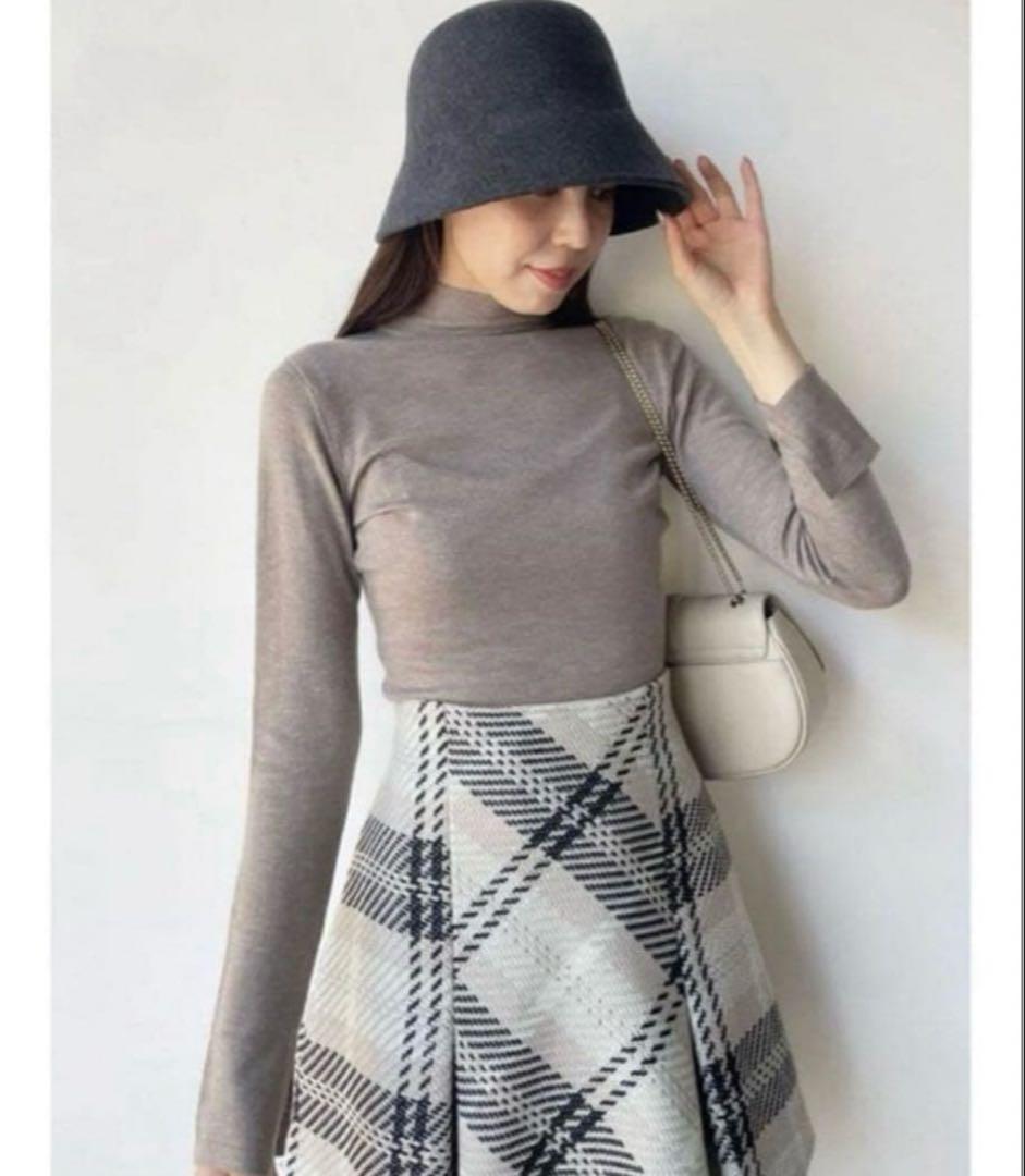 snidel ロービングチェックスカート S