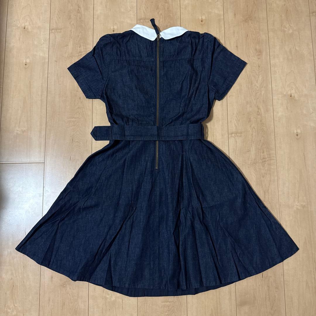 バーバリーブルーレーベル★デニムワンピース　襟着脱可能38 未着用