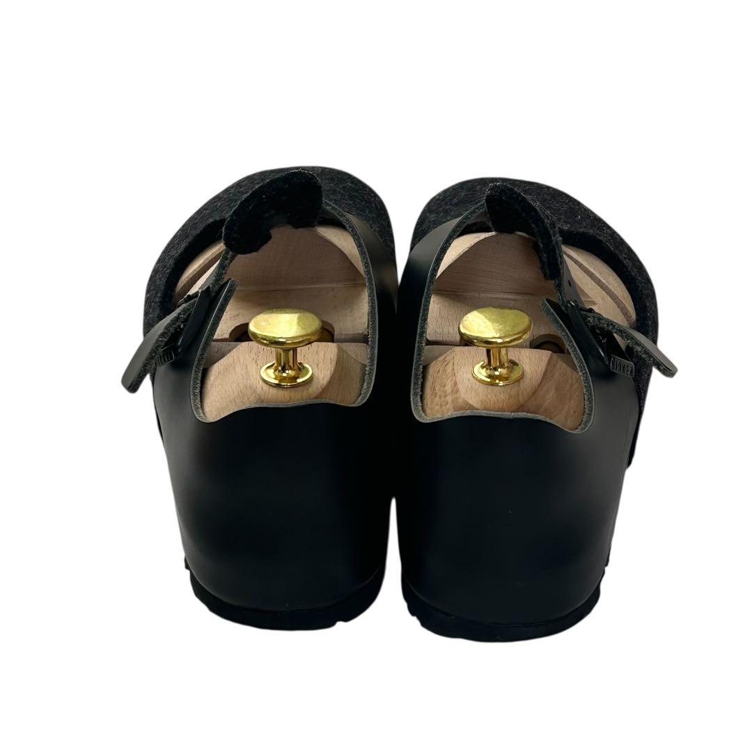 ゆう ビルケンシュトック パリ フェルト×レザー　ブラック 24cm