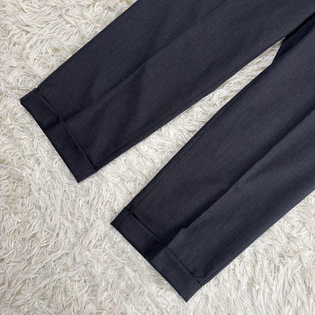 ユニクロ セットアップ スーツ ストレッチウール 背抜き 52 ダークグレー