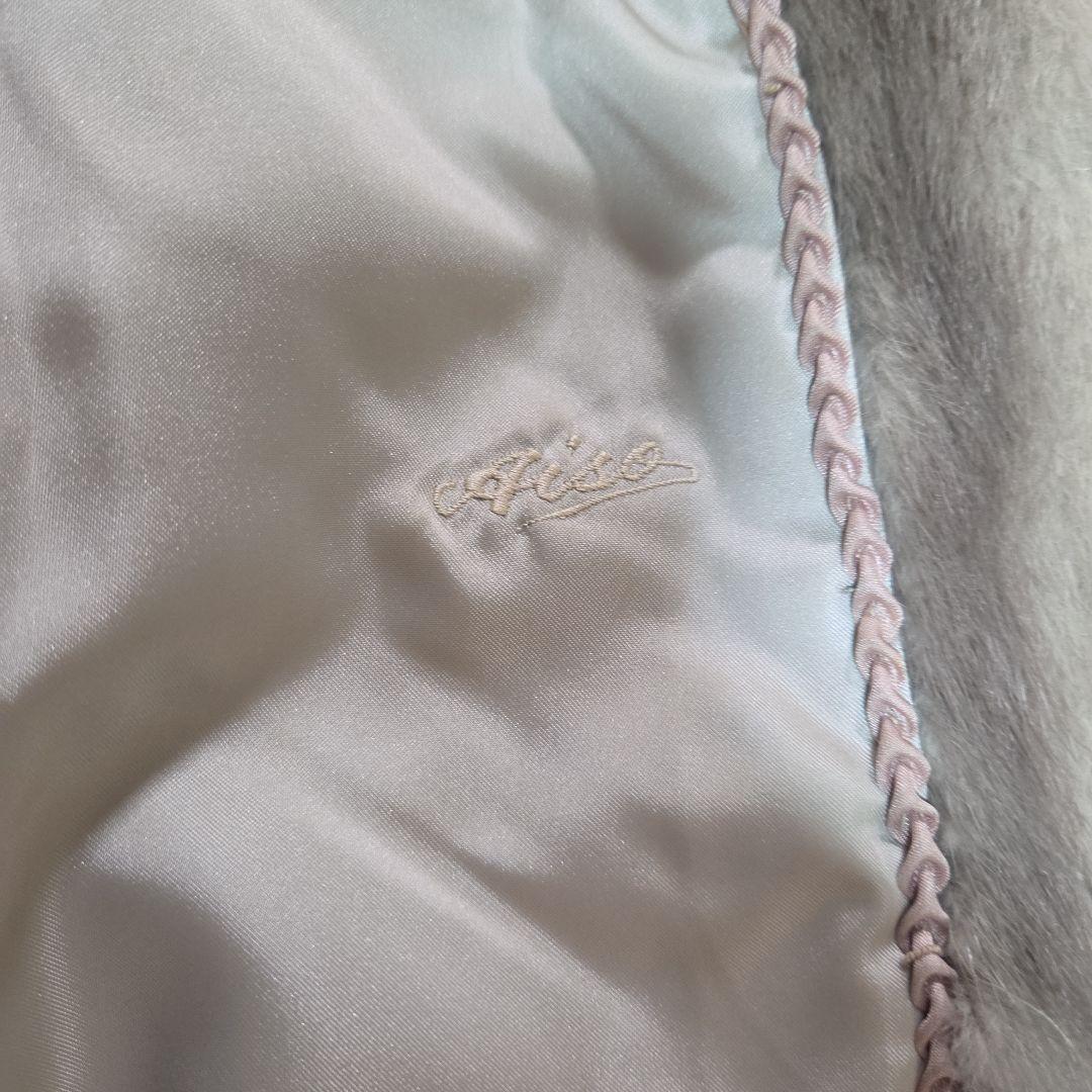 ミンク グレージュ系 サファイアミンク 袖絞 ボタン有り フリーサイズ