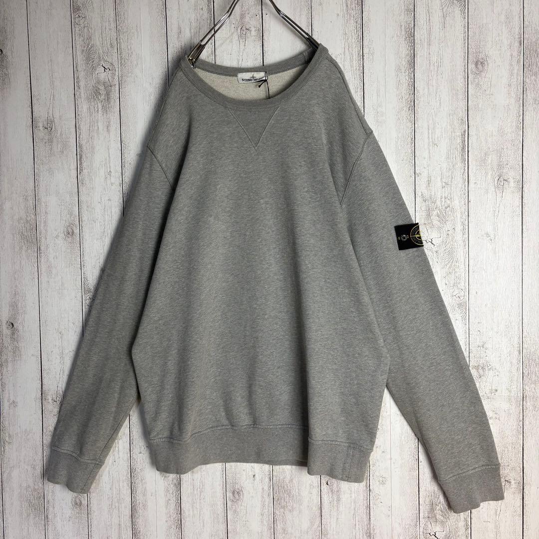 334【タグ付き・XXL】ストーンアイランド☆ワッペン入りスウェット グレー