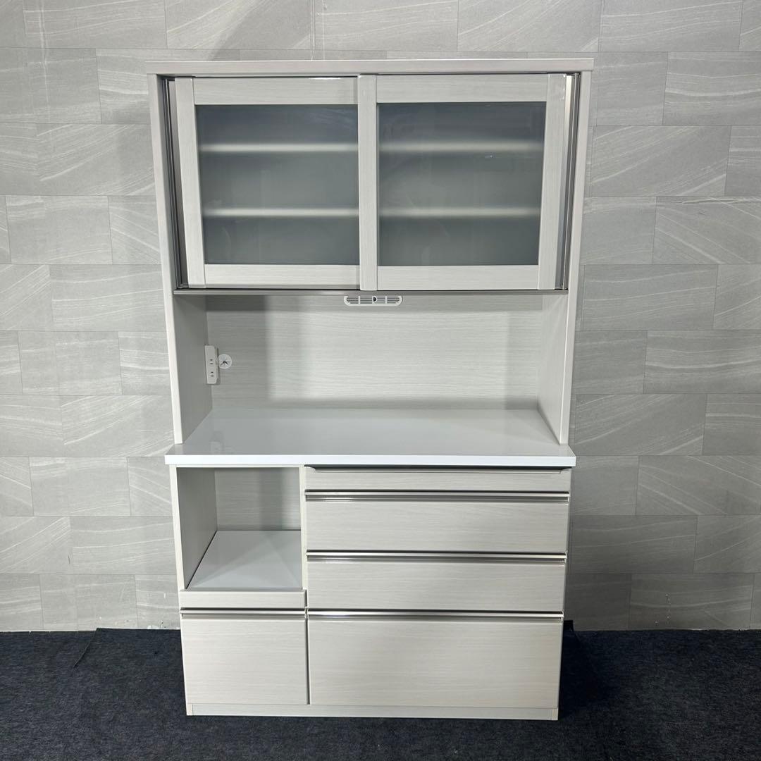 三幸ジャパン 食器棚 HYUI-120 キッチンボード シンプル d4493