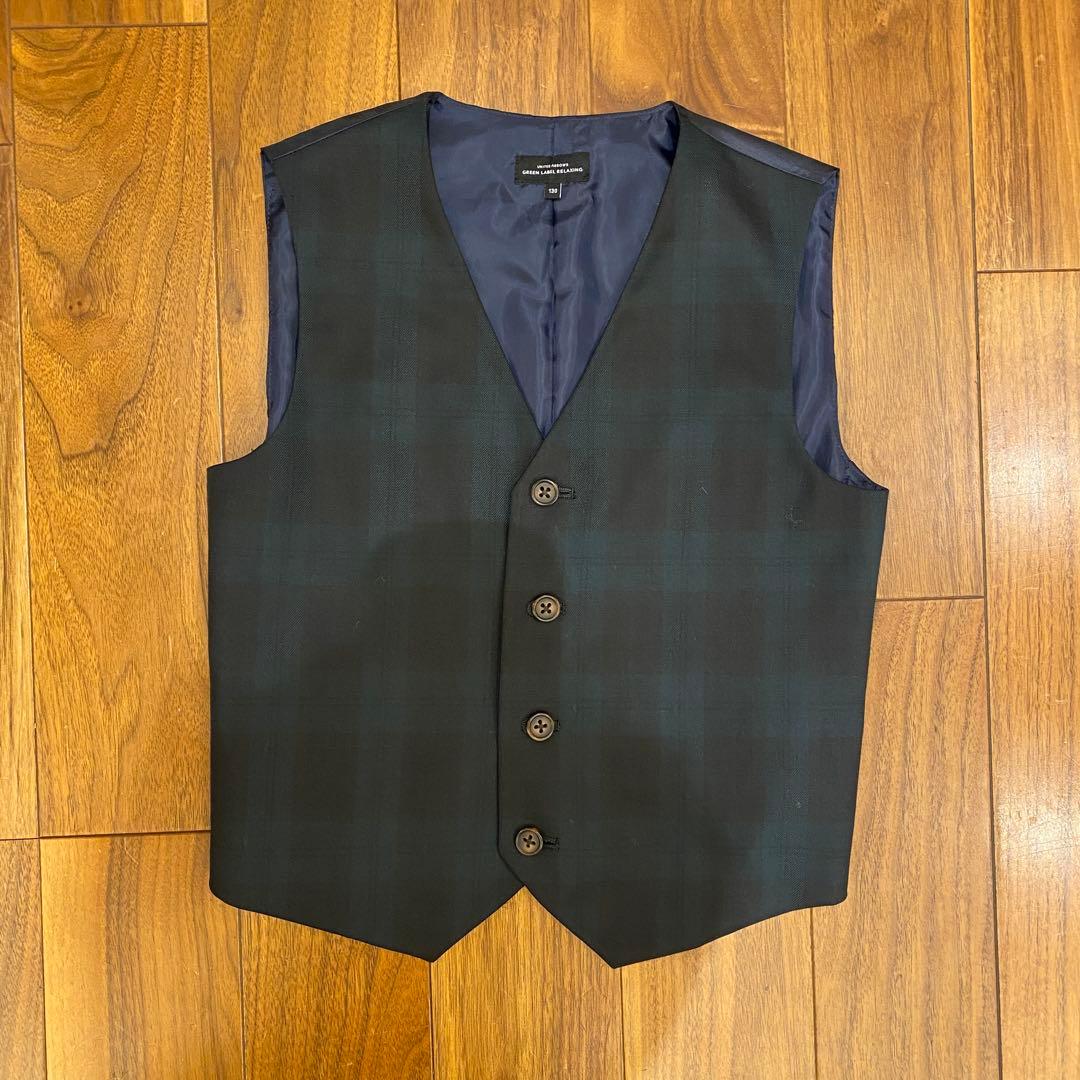 グリーンレーベルリラクシング　フォーマル　スーツ ベスト パンツ シャツ タイ