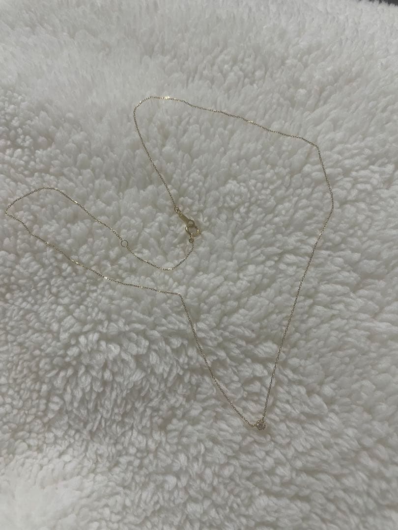 ete k18 一粒 ダイヤモンド ネックレス