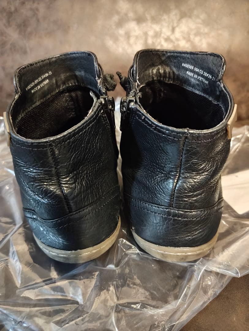 美品 カンペール ペウカミハイカット サイドジップ ブラック 38