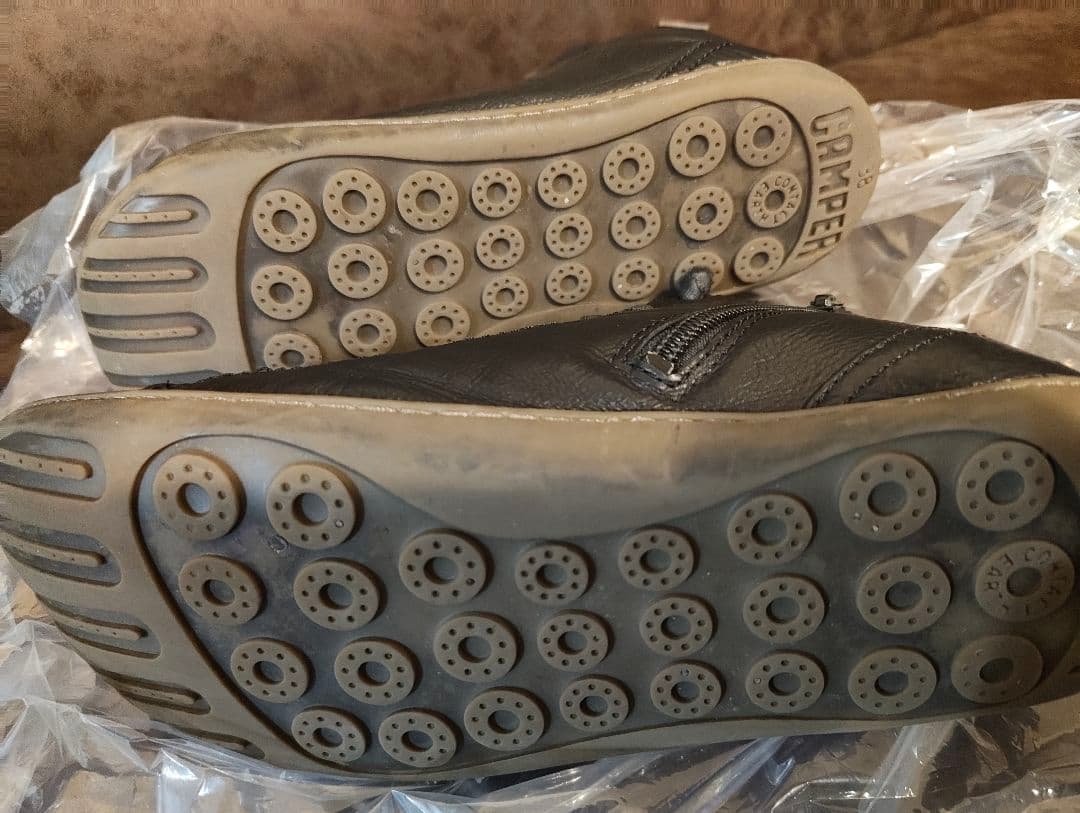 美品 カンペール ペウカミハイカット サイドジップ ブラック 38