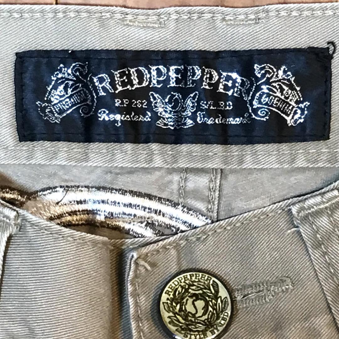 メンズ【美品 Red Pepper Ed Hardy】30 刺繍 チノ タトゥ