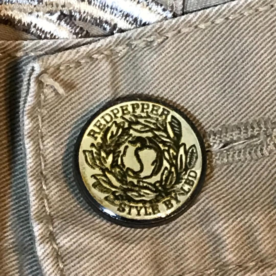 メンズ【美品 Red Pepper Ed Hardy】30 刺繍 チノ タトゥ