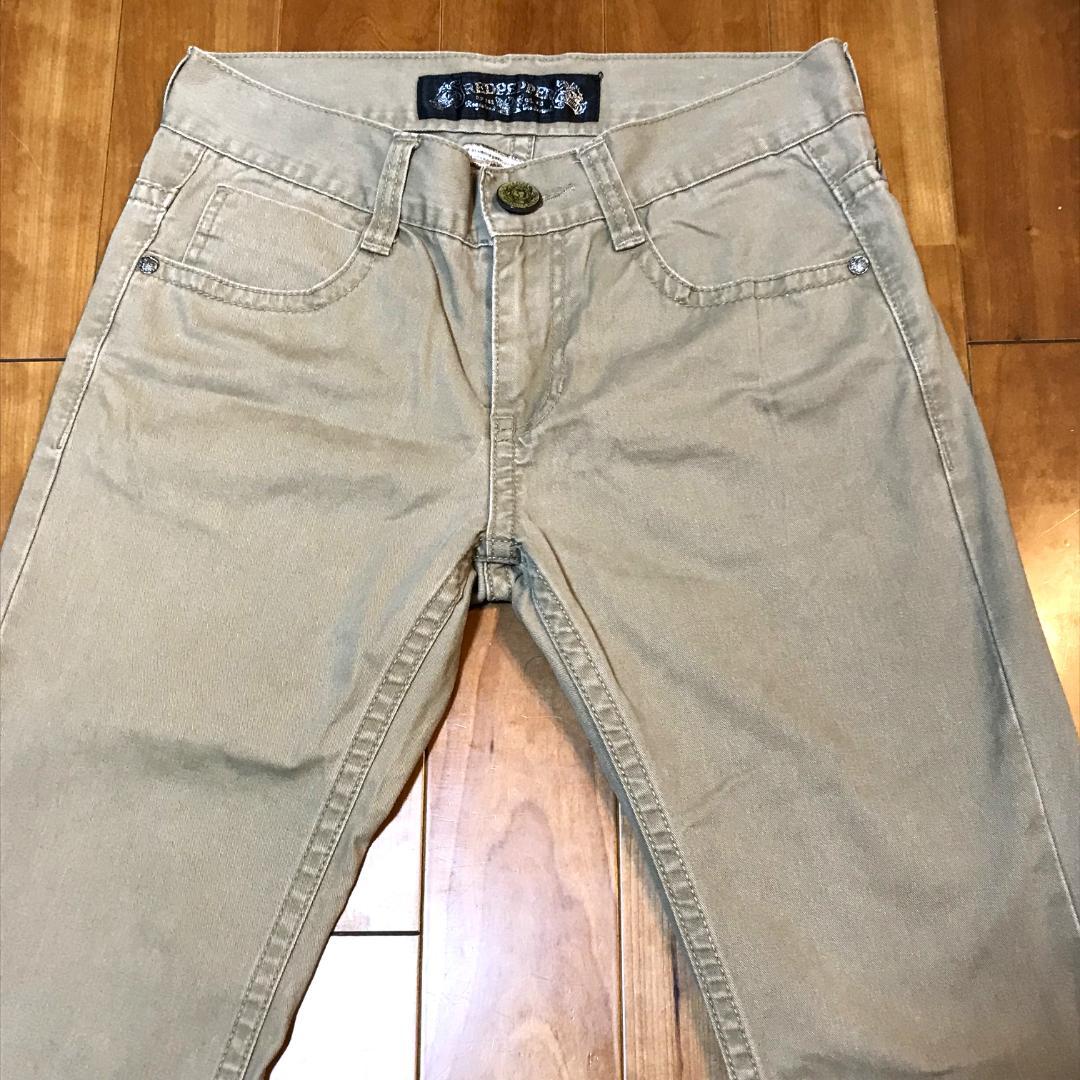 メンズ【美品 Red Pepper Ed Hardy】30 刺繍 チノ タトゥ