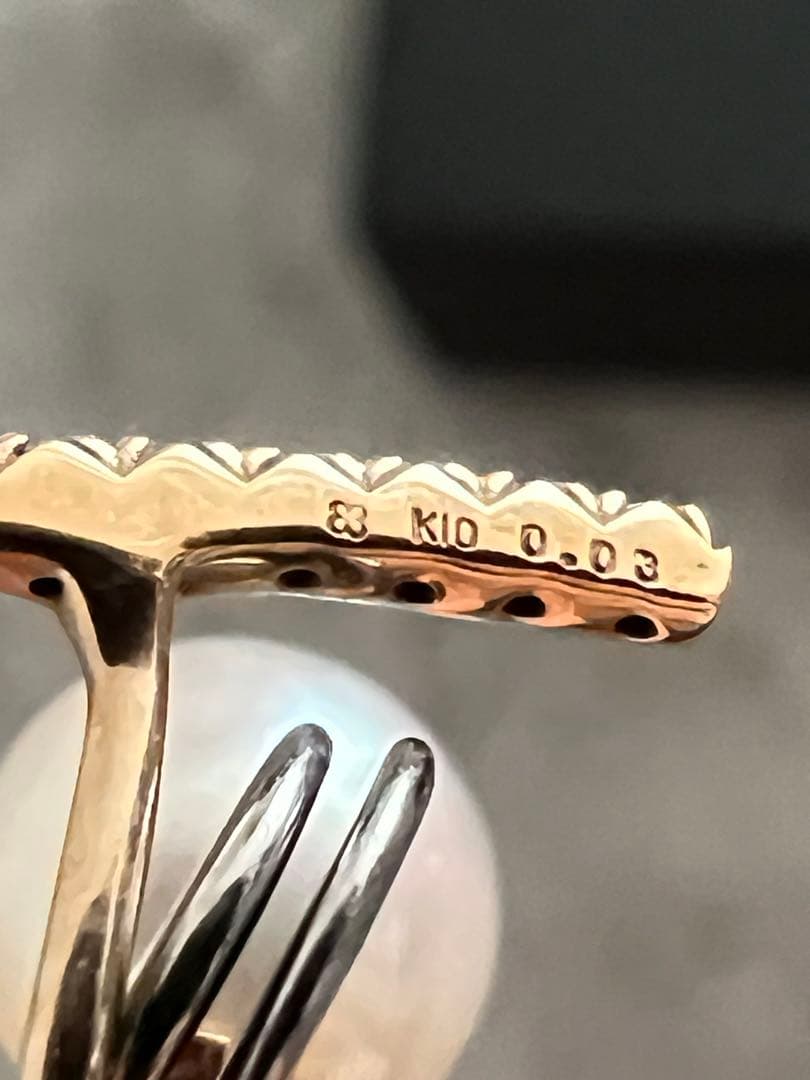 ヒロタカ★Hirotaka PGB03 ダイヤ×パール ピアス（右耳用）