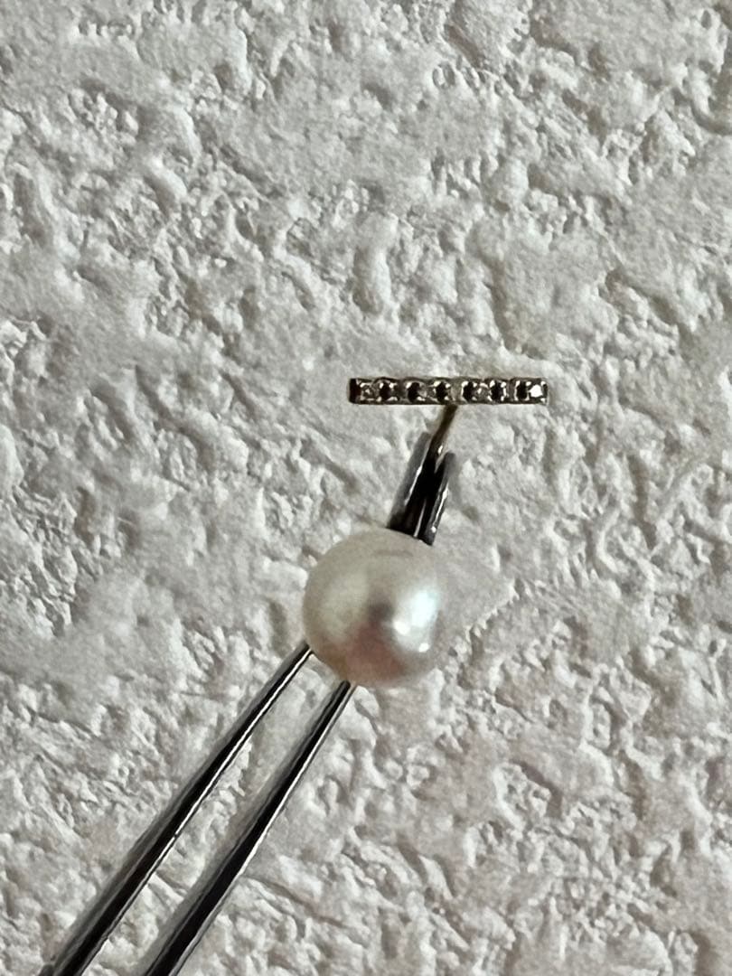 ヒロタカ★Hirotaka PGB03 ダイヤ×パール ピアス（右耳用）