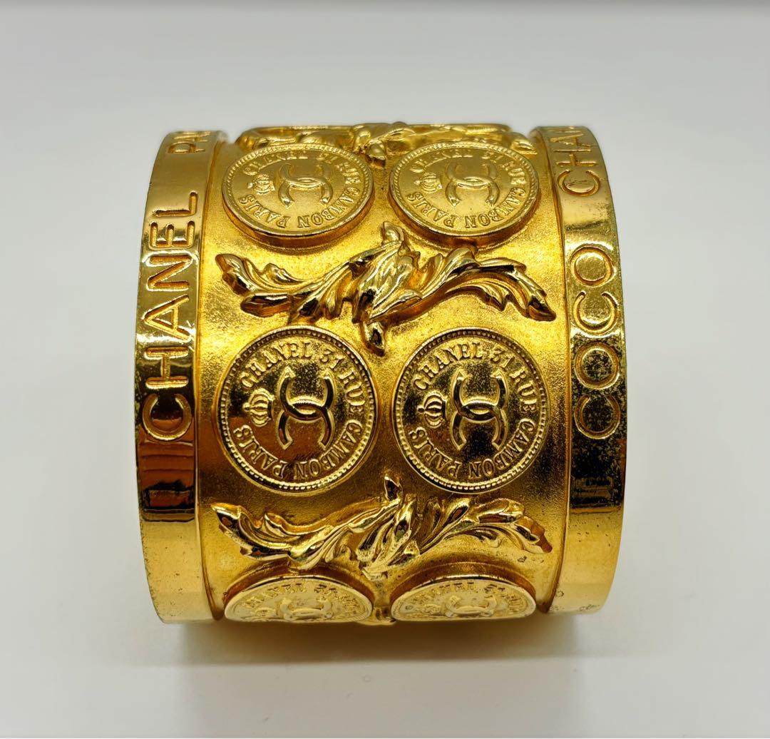 CHANEL/シャネル/ココマーク/バングル/ブレスレット/ゴールド/ヴィンテー