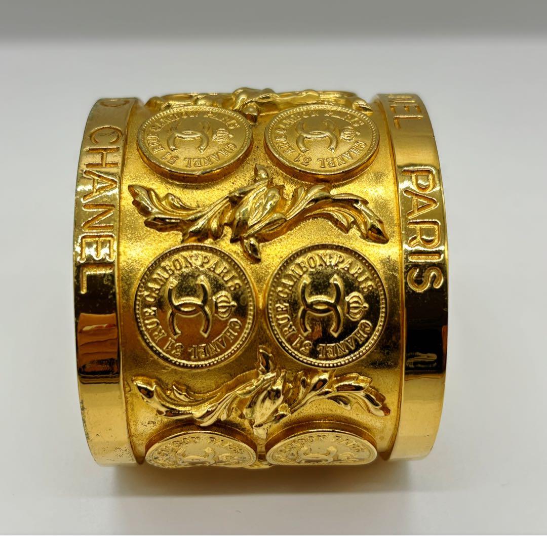 CHANEL/シャネル/ココマーク/バングル/ブレスレット/ゴールド/ヴィンテー