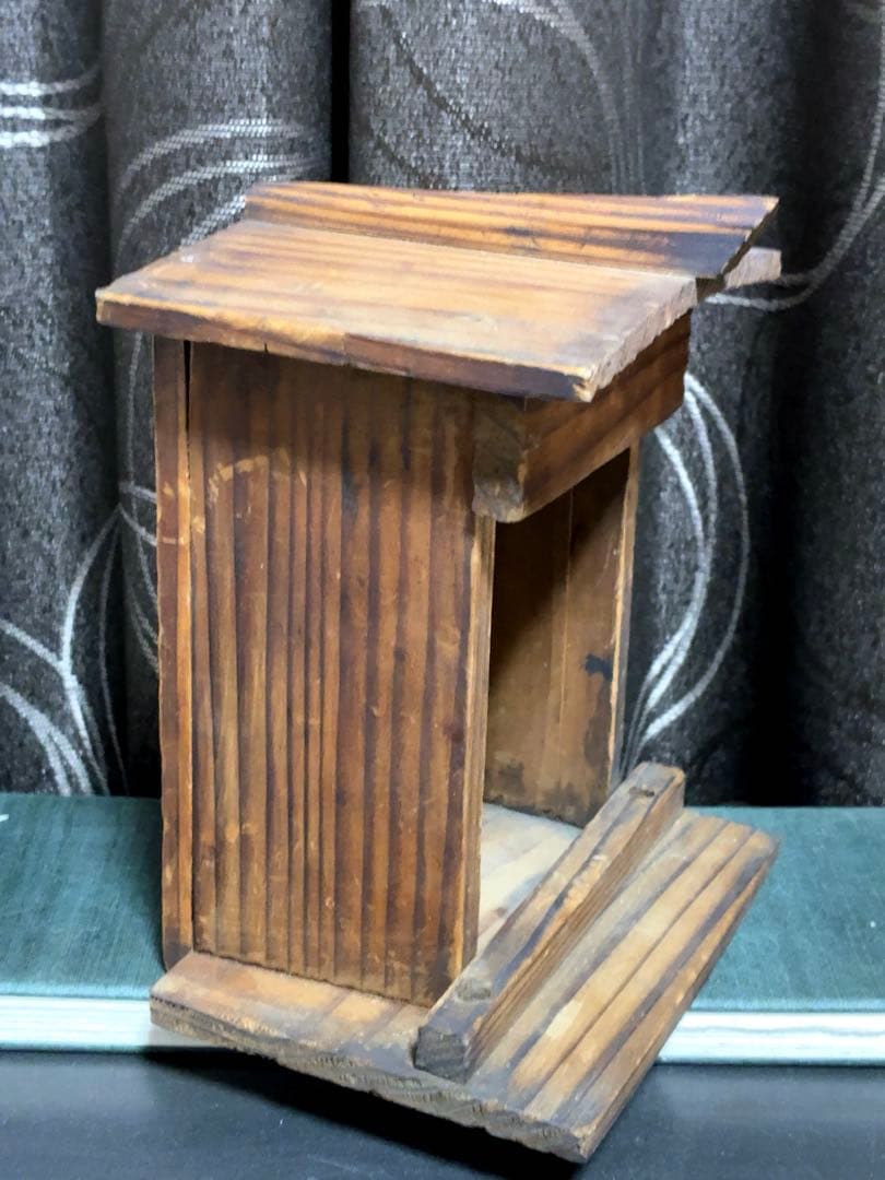 呪物　天照大神　木彫　置物　神棚　仏像　神仏習合　骨董　アンティーク　お守り　像