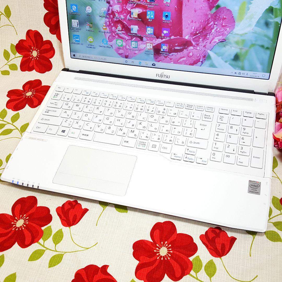 ★薄型LIFEBOOK/4世代Core-i7/新品SSD512G/メモリ8G★