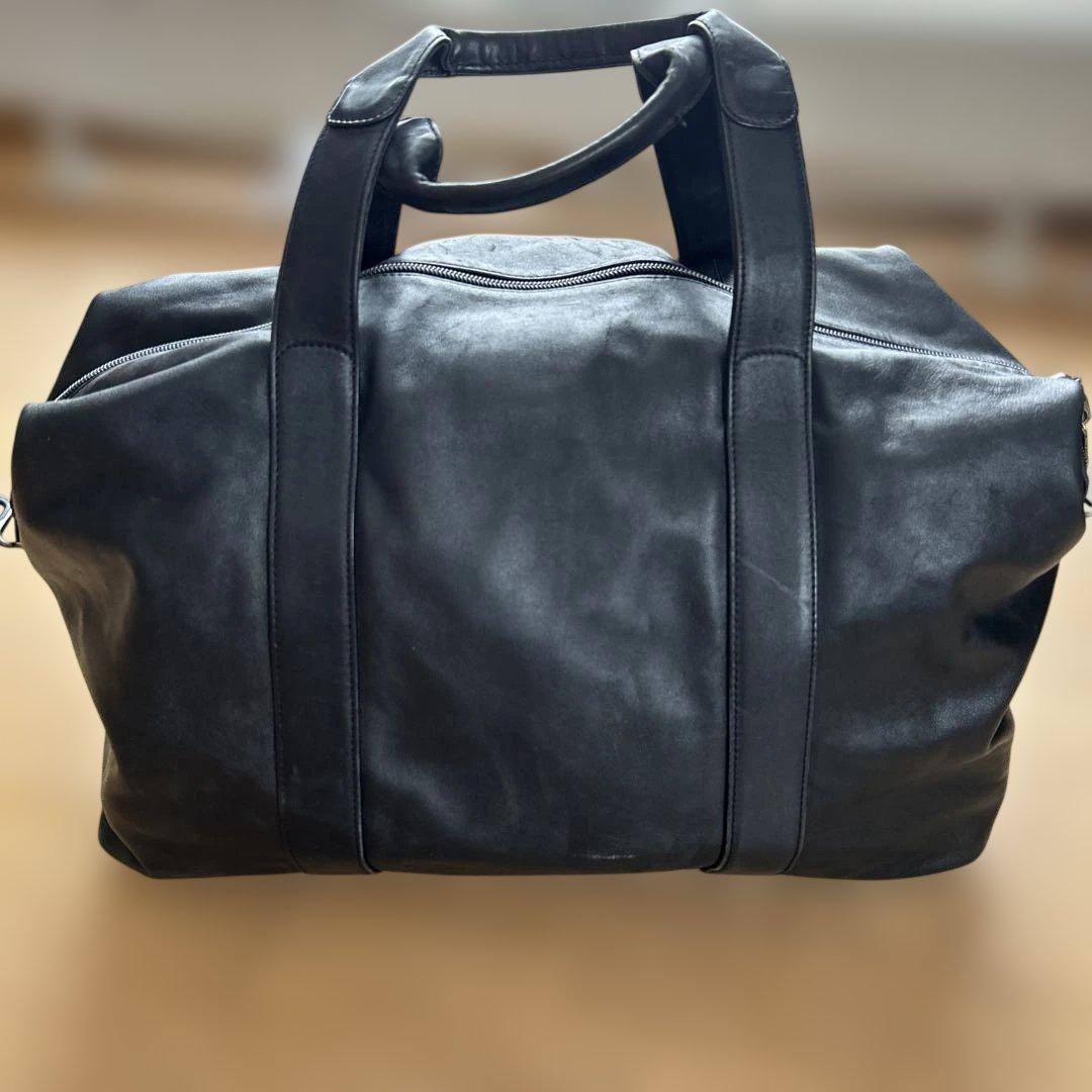 TUMI黒レザー ボストンバッグ 中型