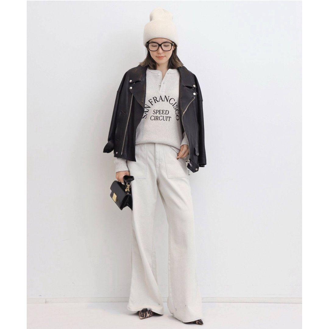 アパルトモングッドグリーフ PRINTED HENLEYNECK TOP