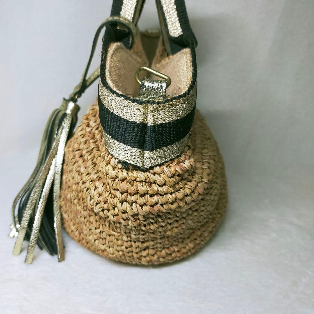 VIOLAd'ORO ヴィオラドーロ カゴバッグ ショルダー 2way タッセル