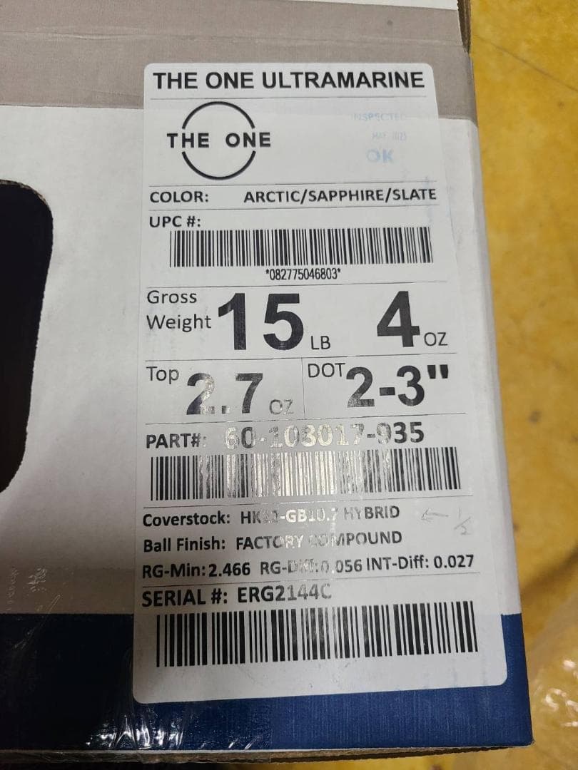 エボナイト　ザワンウルトラマリン　15ポンド　新品