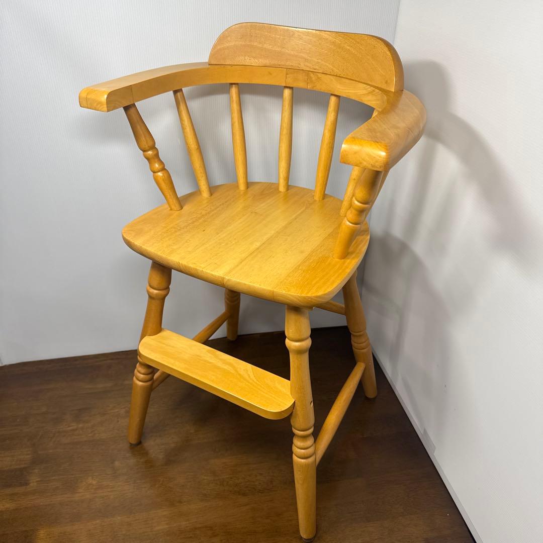 ろん 【美品】 木製 ベビーチェア キッズチェア