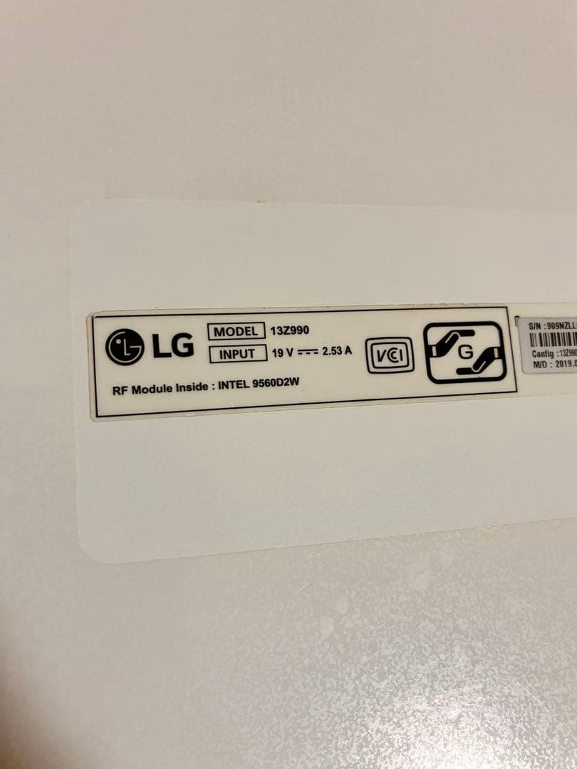 LG gram 13Z990-GA55J ノートPC