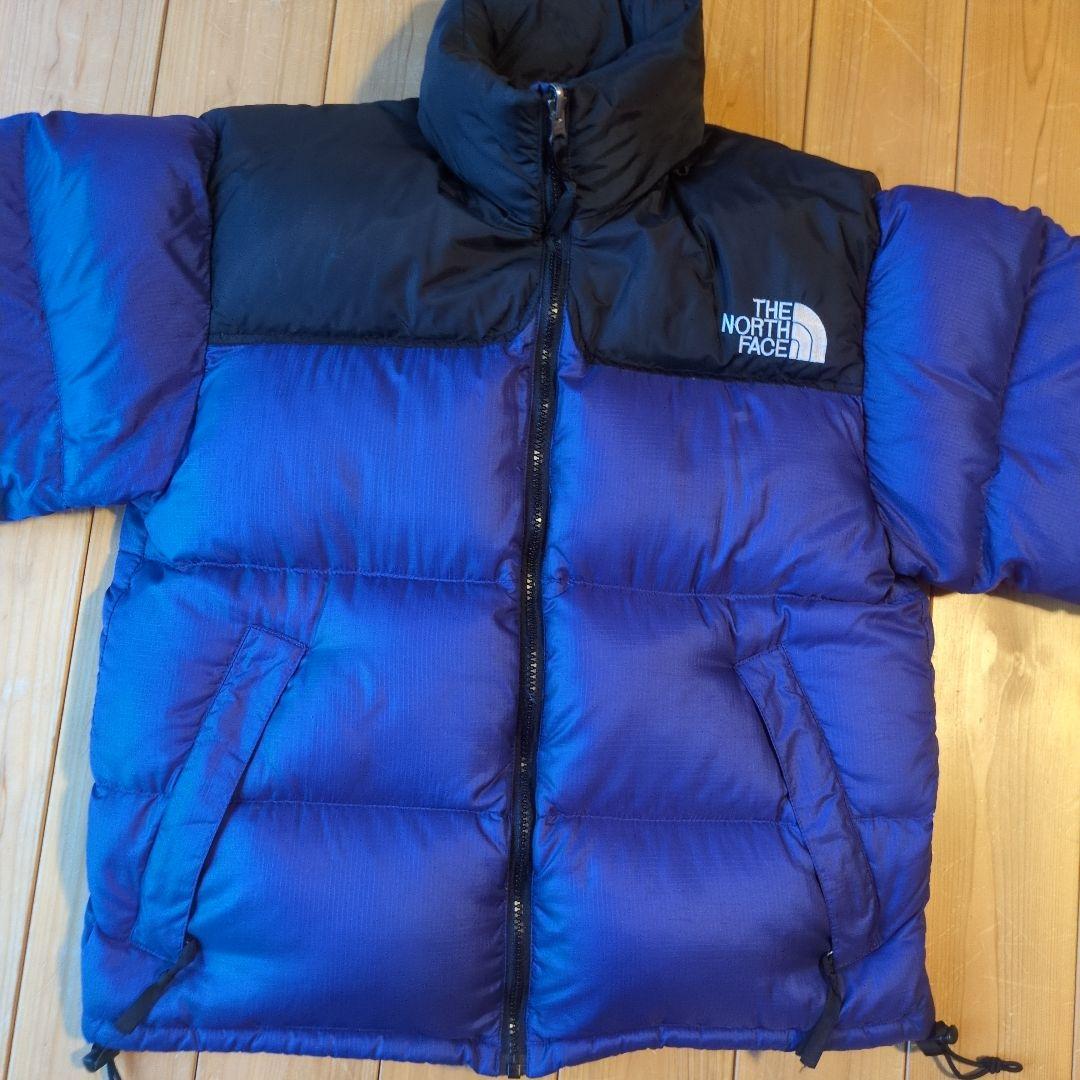 THE NORTH FACE ヌプシ　ダウンジャケット 黒/青　メンズМ相当