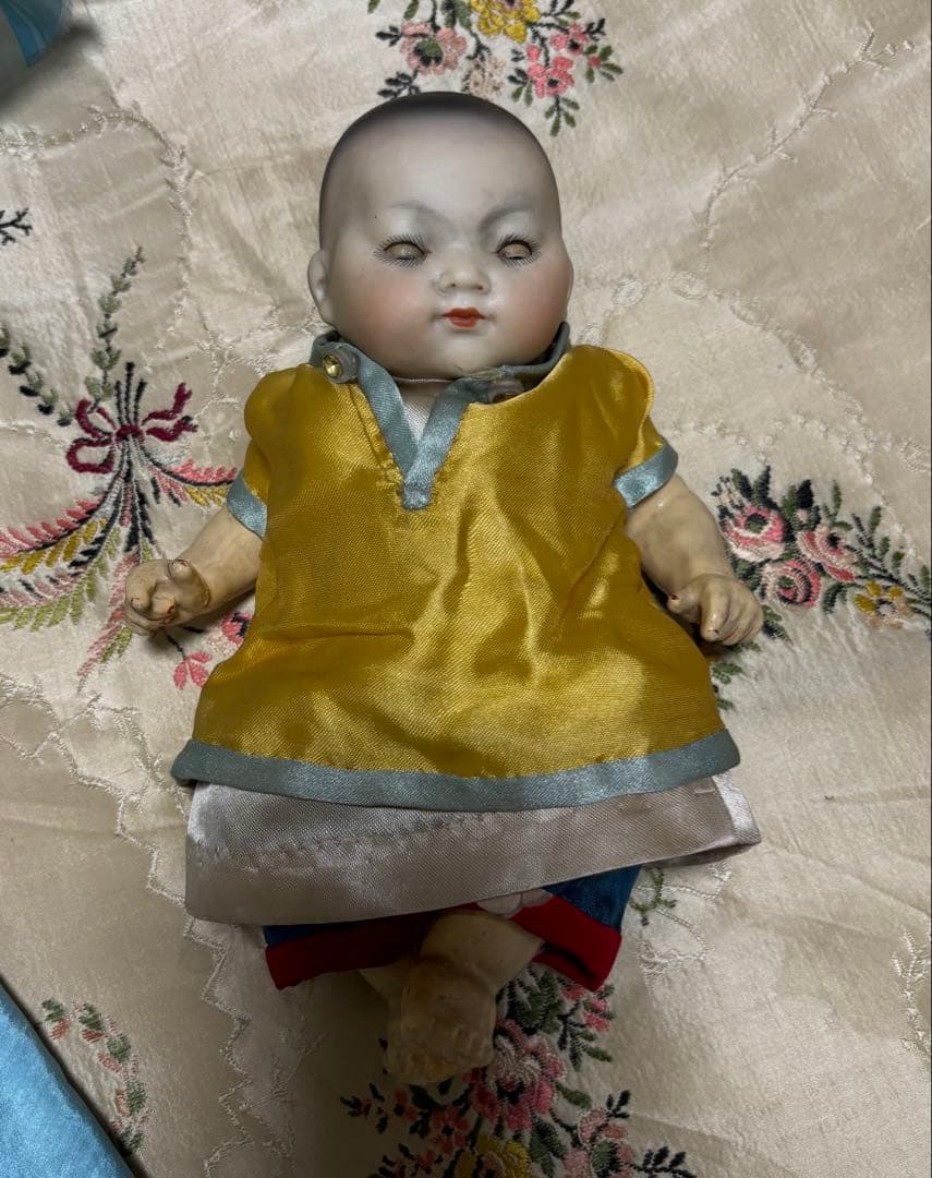 アンティークビスクドール アーモンドマルセル オリエンタルベビーアジアンドール