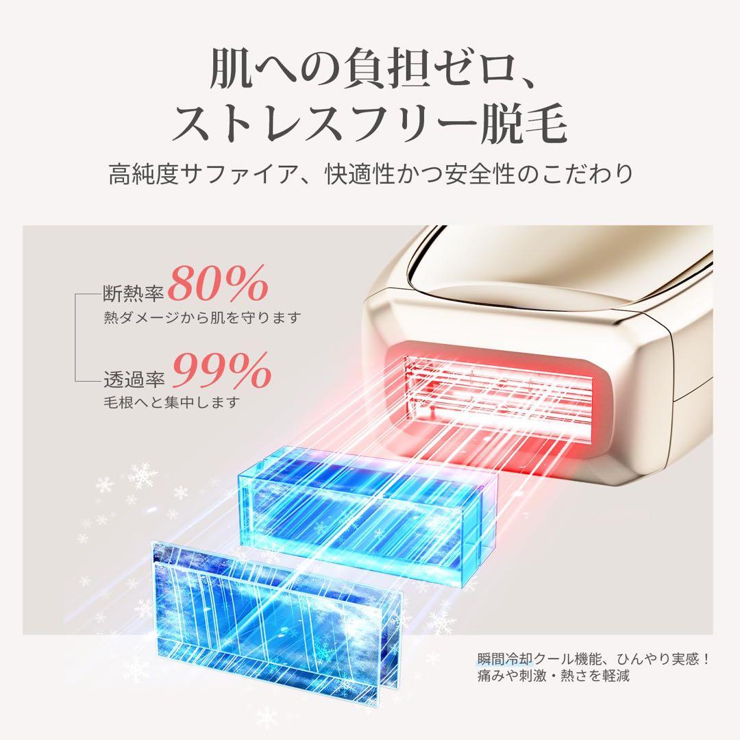 ANLAN 脱毛器 Zap 光美容器 無痛 サファイア 冷却技術　新品未使用