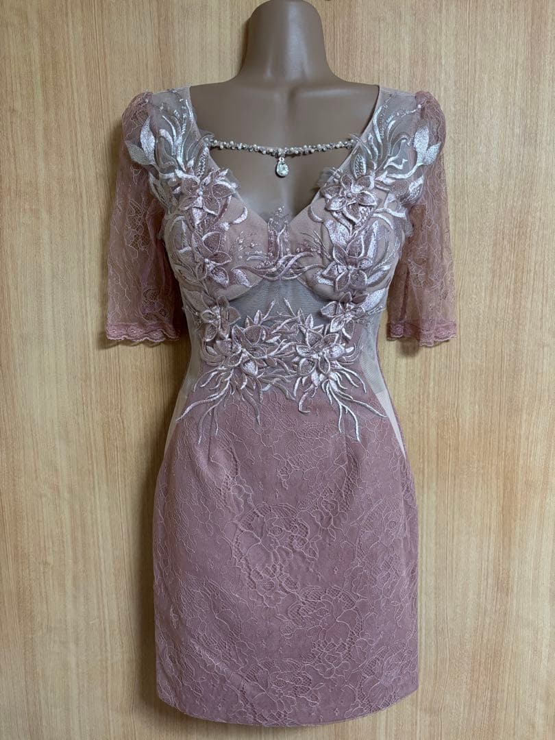 GL2908＊バストビジュー✖️刺繍シアードレスpkM