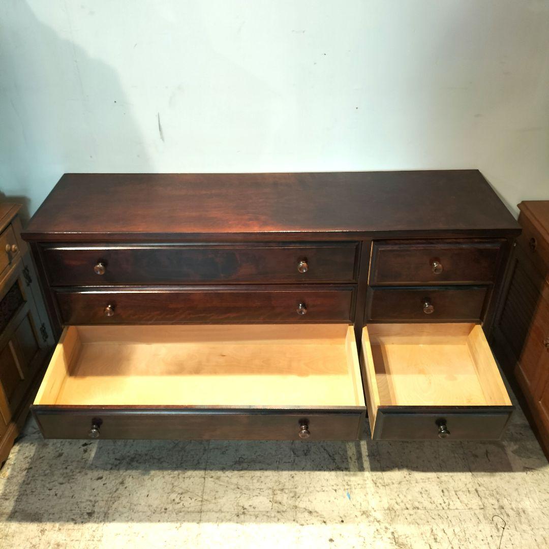 M♦北海道　民芸家具　4段チェスト　 和光木材