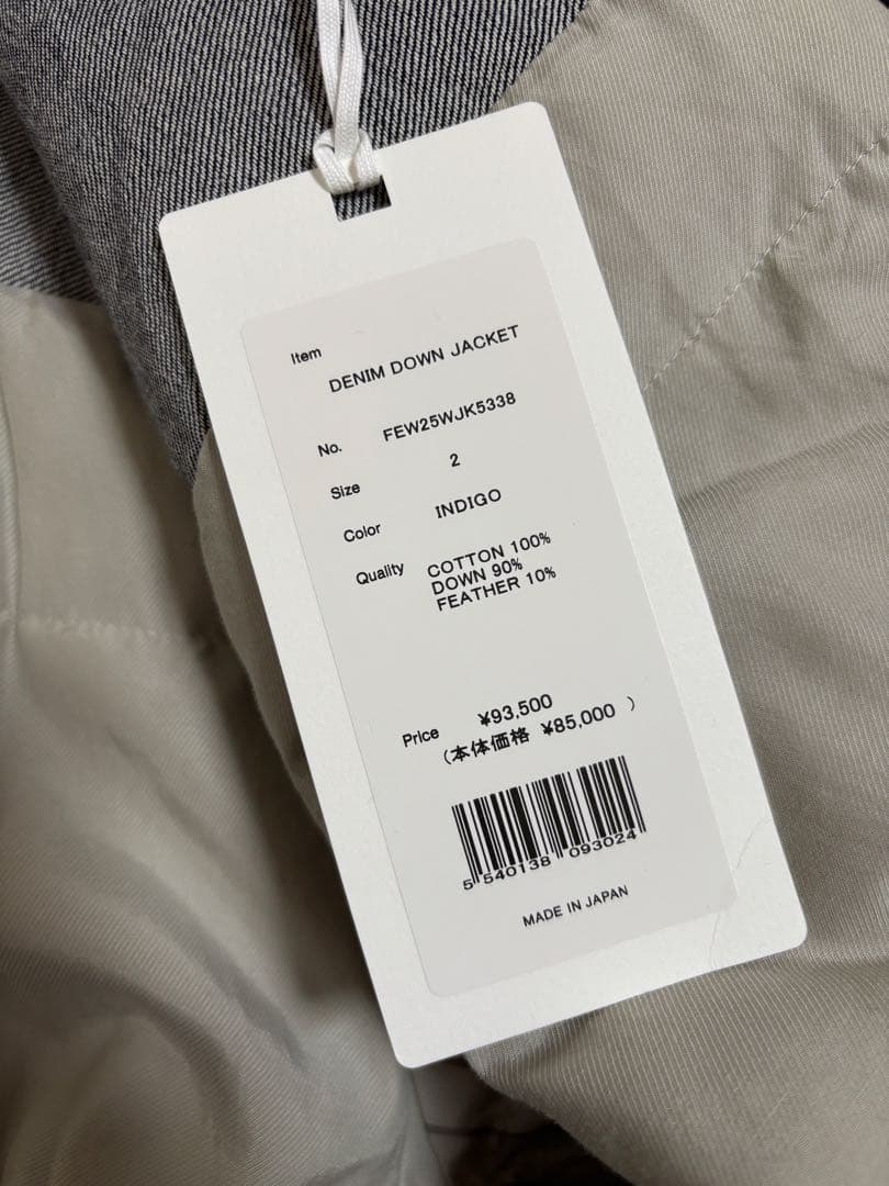 miffew ミフュー　デニムダウンジャケット Gジャン