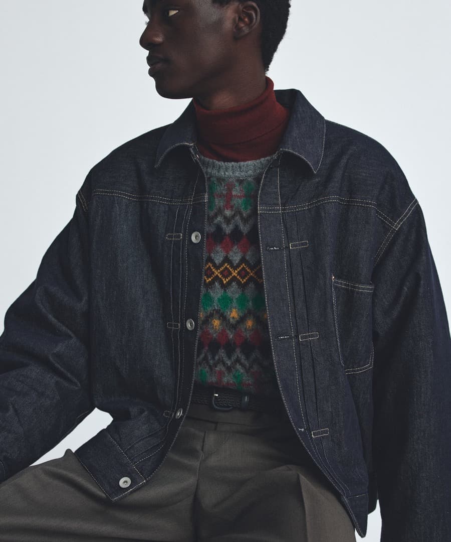 miffew ミフュー　デニムダウンジャケット Gジャン