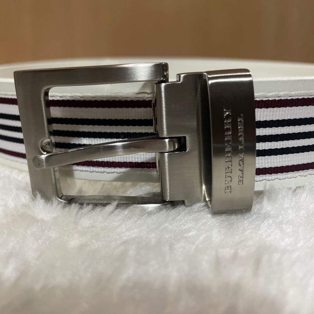 ✨美品✨BURBERRY BLACK LABEL ベルト ノバストライプ 裁断可