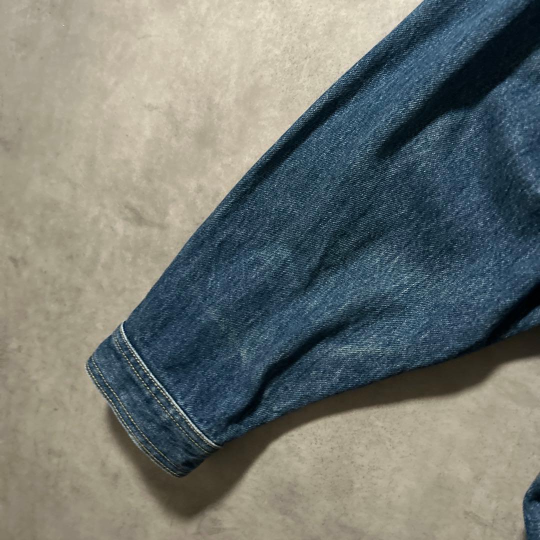 ヴィンテージ デニム コットン マルチポケット バックル デザイン ジャケット