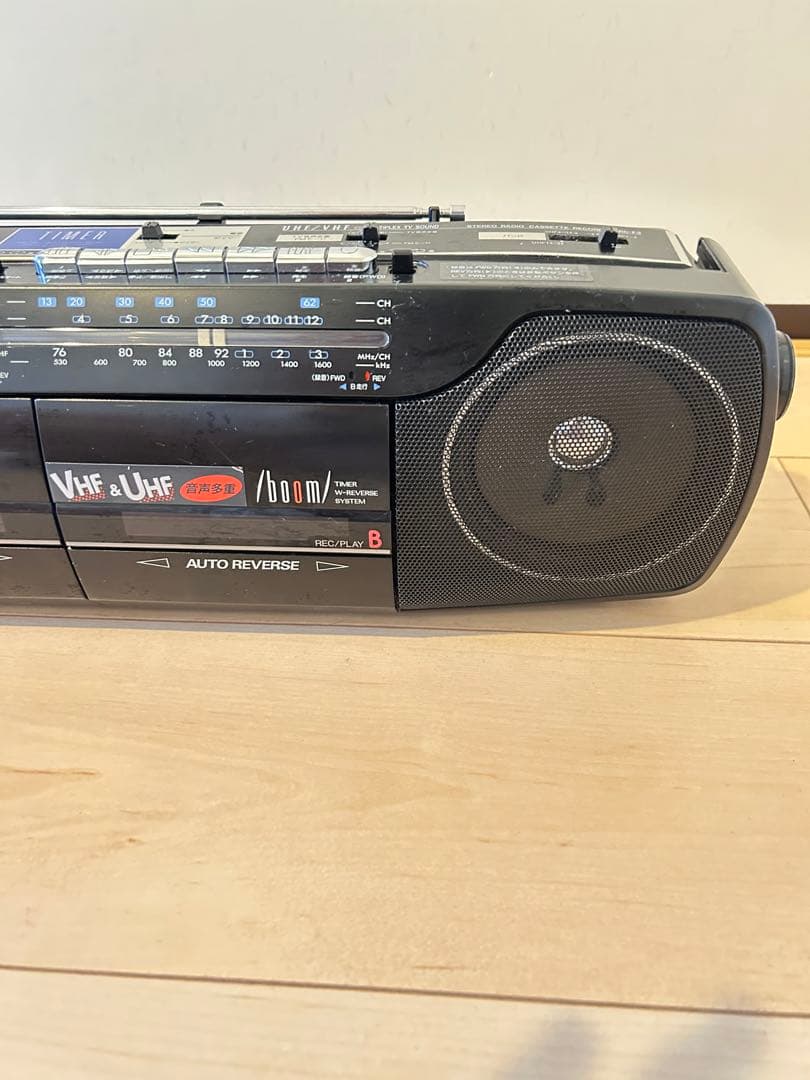 Victor Wオートリバース ラジカセ ブラック RC-F3