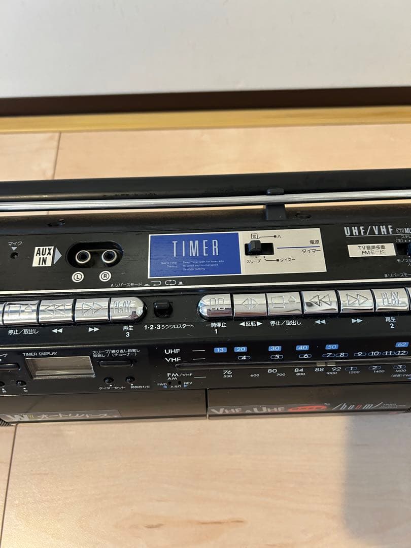 Victor Wオートリバース ラジカセ ブラック RC-F3