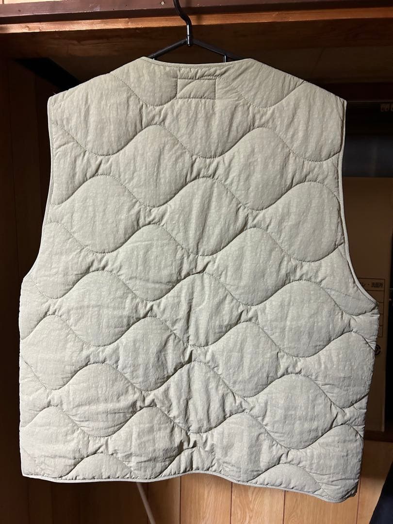 Stussy カーキ　キルティング ベスト M