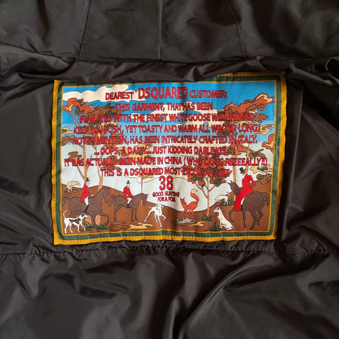 【美品】DSQUARED2 ダウンコート リアルファー メンズ 38 女性も