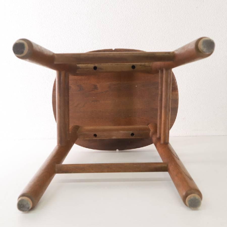 2脚セットカリモク家具 ロースツール 高さ43cm 北欧スタイルヴィンテージ 2