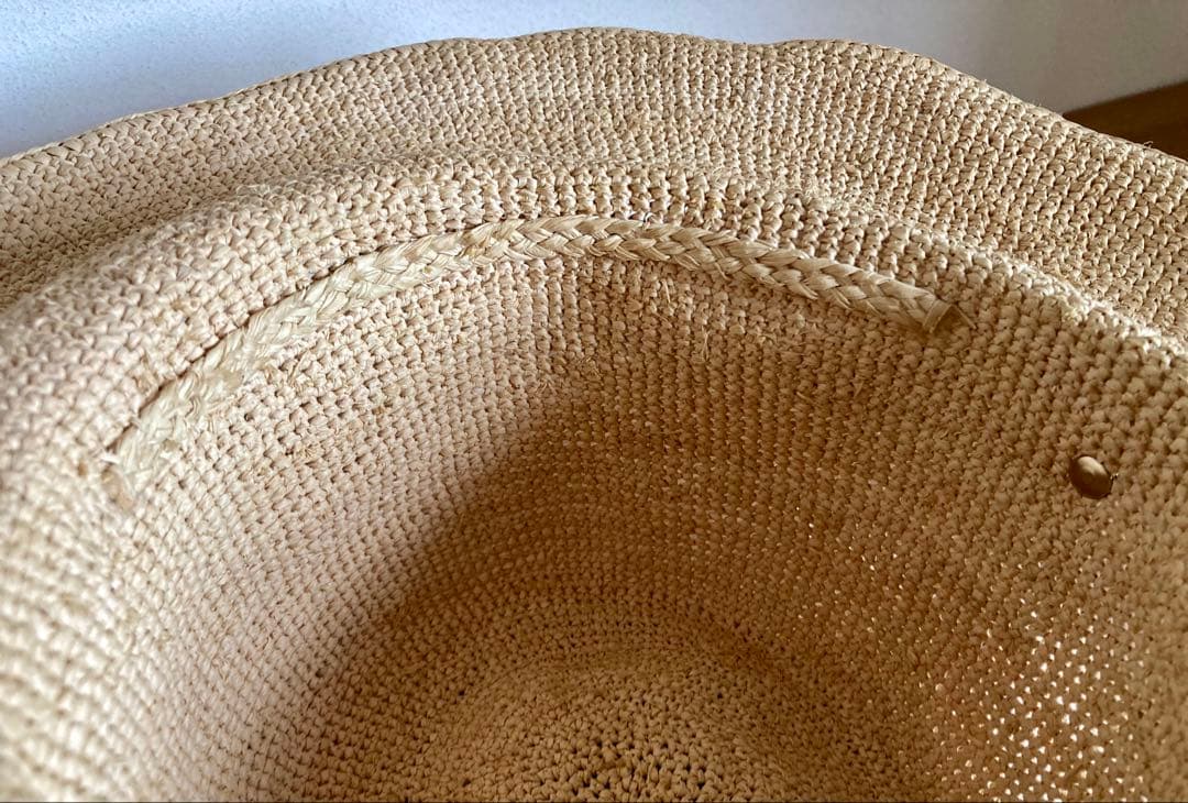 ヘレンカミンスキー　ラフィアハット ワイヤー入り　ナチュラル　収納袋あり
