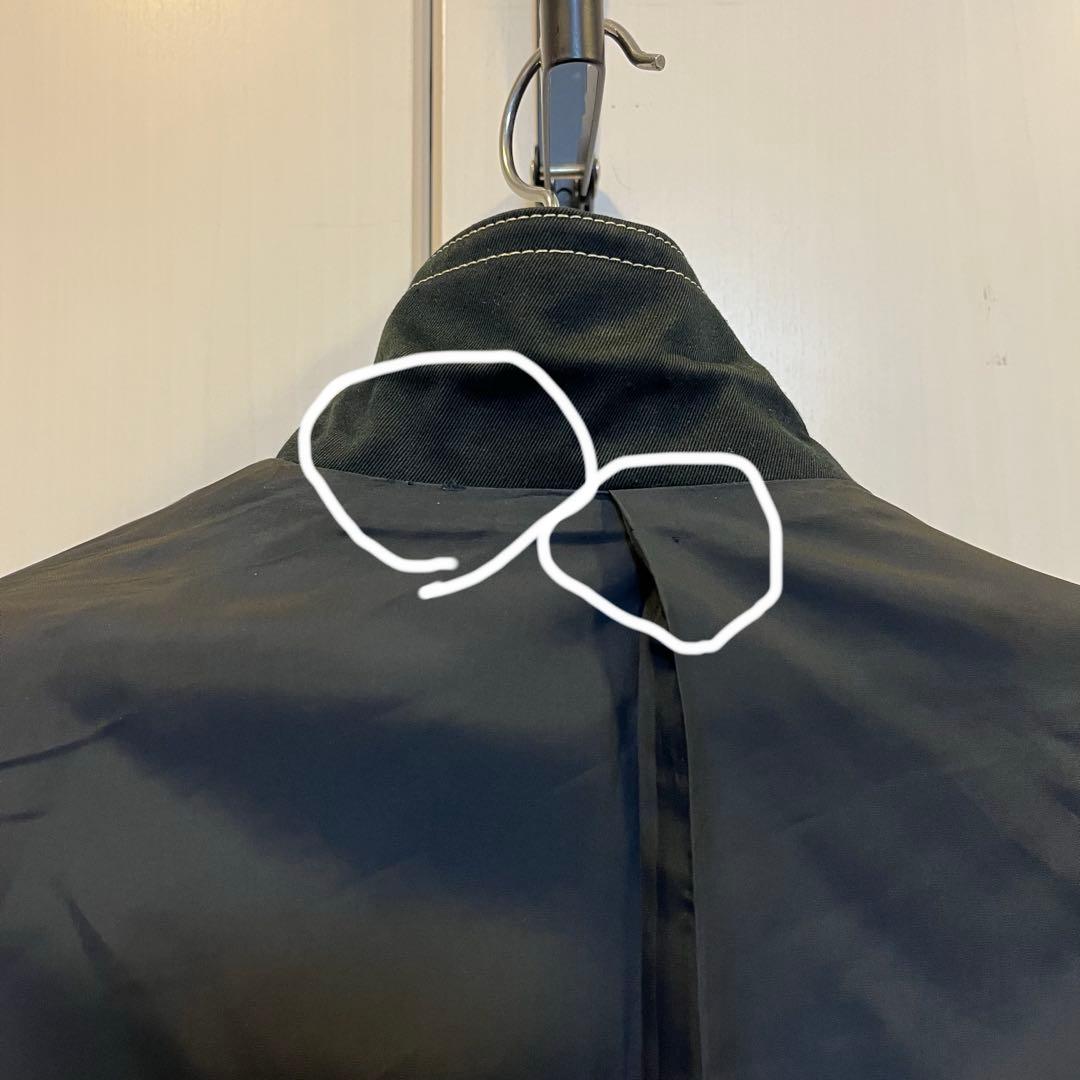 【Y’s】 コットンジャケット 白ステッチ ジッパーポケット ［黒］