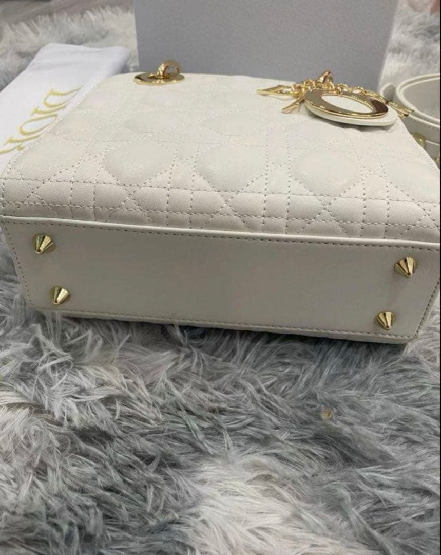 LADY DIOR MY ABCDIOR スモールバッグ カナージュ ラムスキン